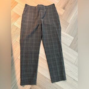 Ladies Gray Plaid Pants Uniqlo